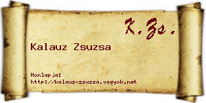 Kalauz Zsuzsa névjegykártya
